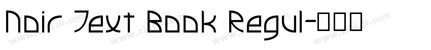 Noir Text Book Regul字体转换